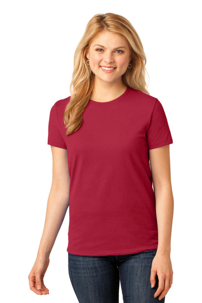 Front View of Red Port & Company Women's Core Cotton Tee. LPC54