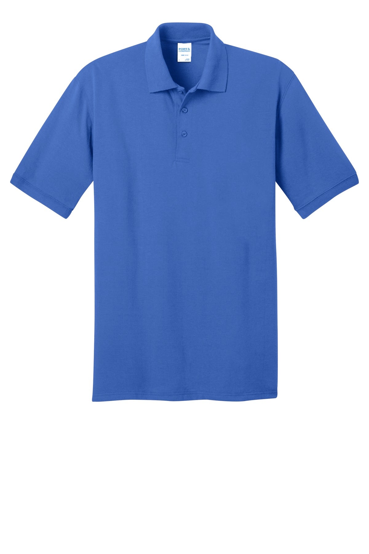 Front View of Royal Port & Company Core Blend Jersey Knit Pocket Polo. KP55P