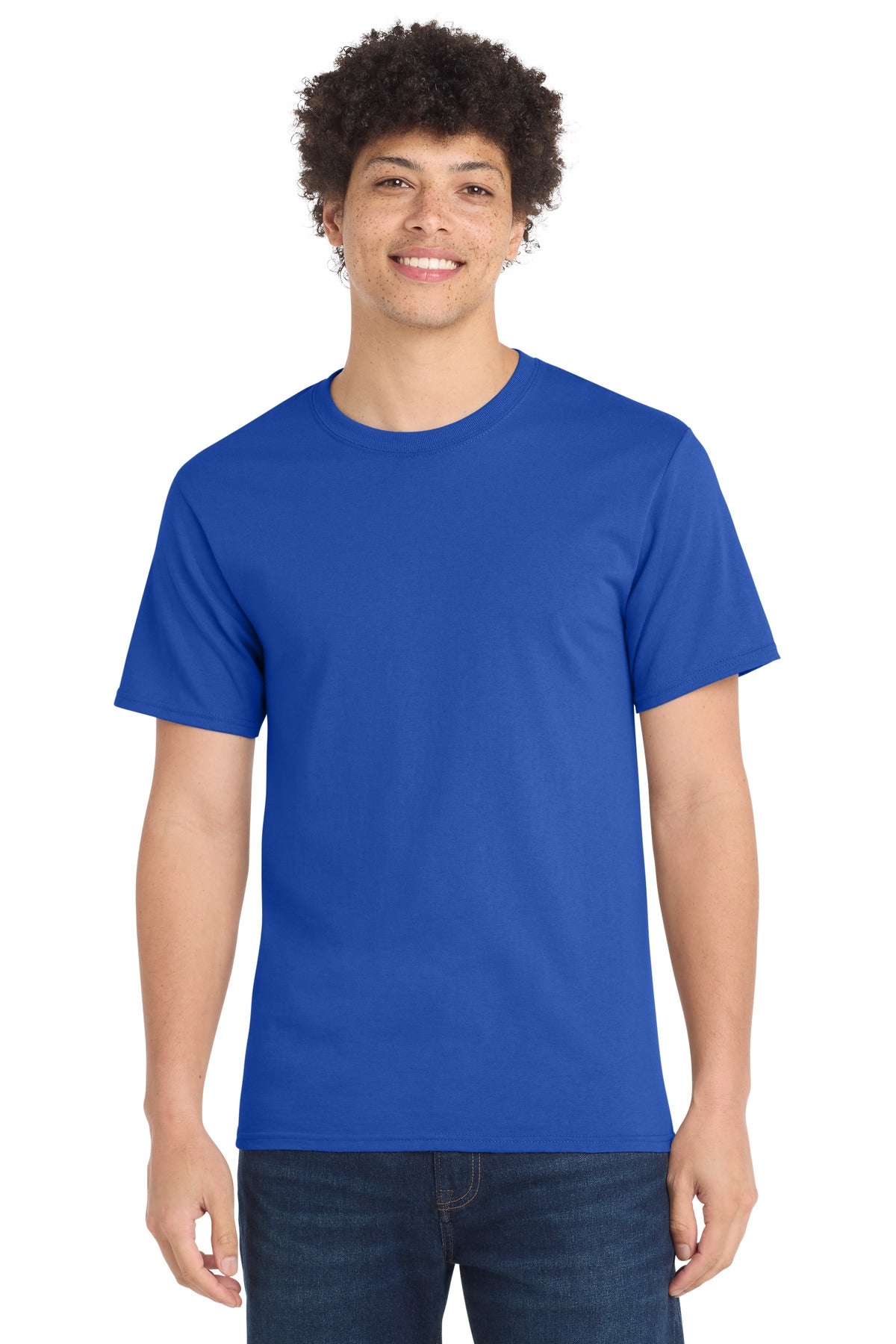Front View of Royal Port & Company Tall Essential Tee. PC61T