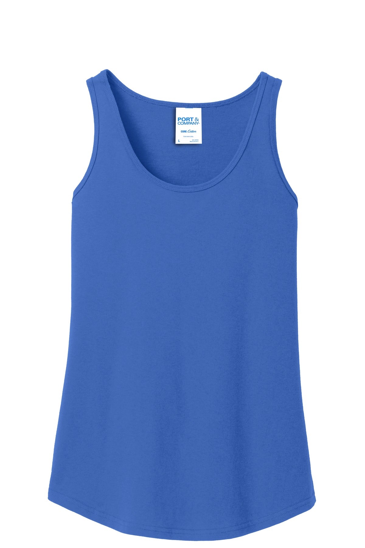 Front View of Royal Port & Company Women's Core Cotton Tank Top. LPC54TT