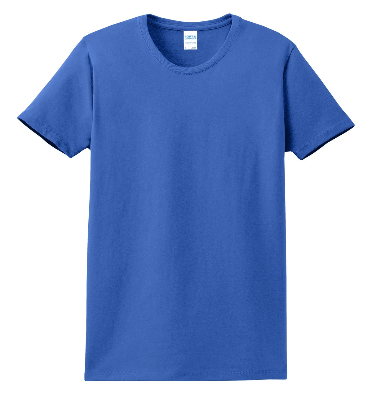 Front View of Royal Port & Company Women's Essential Tee. LPC61