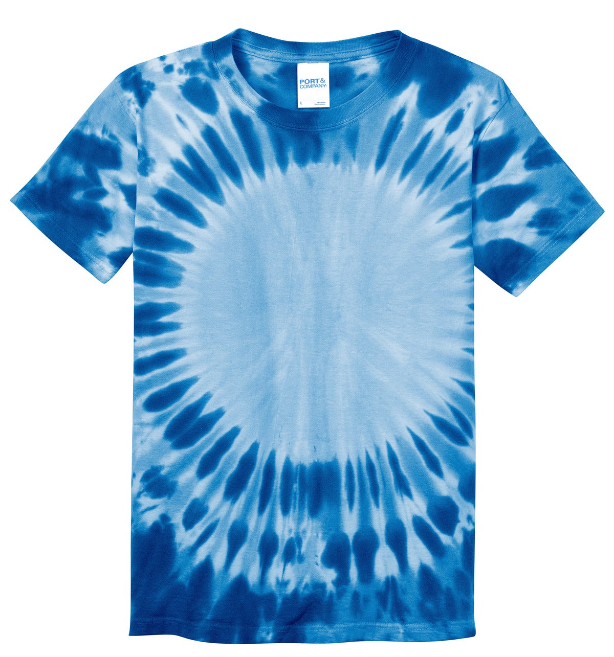 Front View of Royal Port & Company - Youth Window Tie-Dye Tee. PC149Y