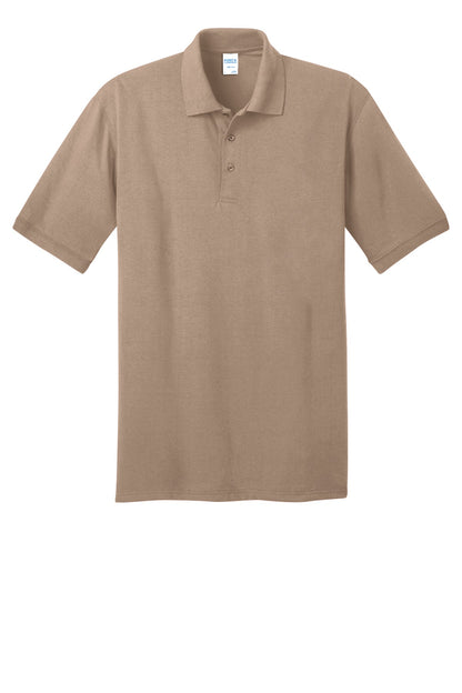 Front View of Sand Port & Company Tall Core Blend Jersey Knit Polo. KP55T