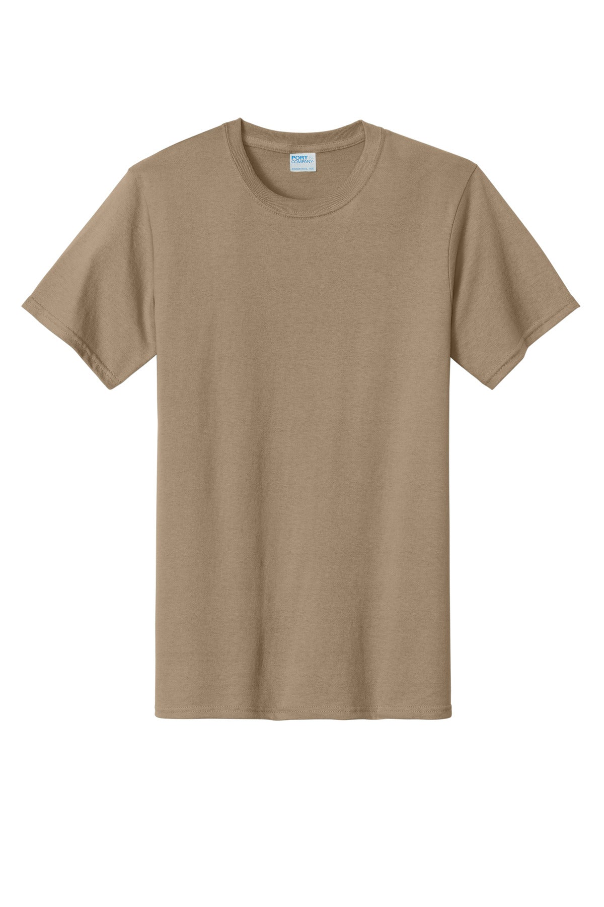 Front View of Sand Port & Company Tall Essential Tee. PC61T