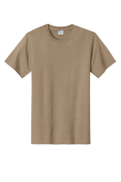 Front View of Sand Port & Company Tall Essential Tee. PC61T