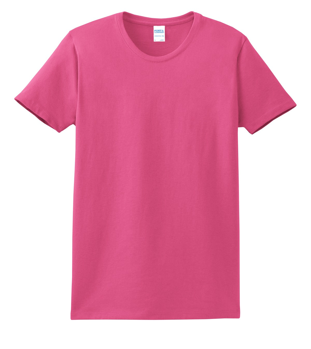 Front View of Sangria Port & Company Women's Essential Tee. LPC61