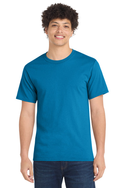 Front View of Sapphire Port & Company Tall Essential Tee. PC61T