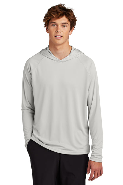 Front View of Silver Port & Company Performance Pullover Hooded Tee PC380H