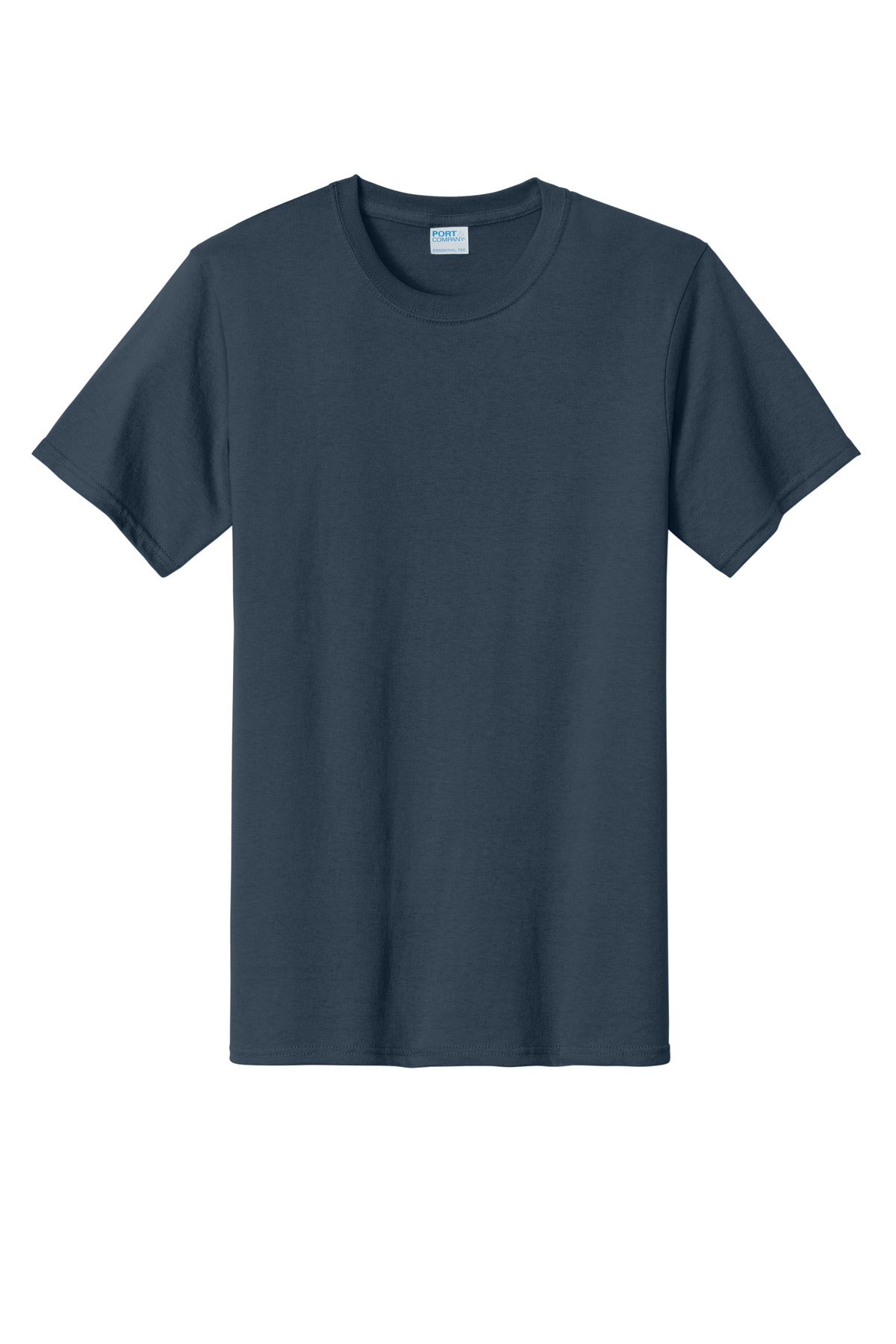 Front View of Steel Blue Port & Company Tall Essential Tee. PC61T