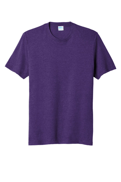 Front View of Team Purple He Port & Company Fan Favorite Blend Tee. PC455
