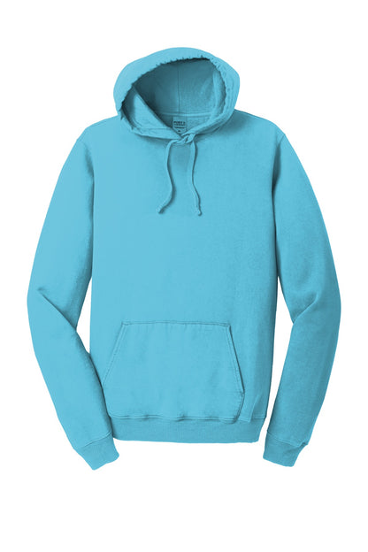 Front View of Tidal Wave Port & Company Beach Wash Garment-Dyed Pullover Hooded Sweatshirt. PC098H