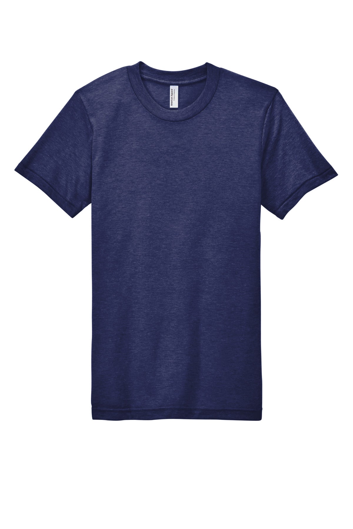 Front View of TriIndigo American Apparel Tri-Blend Short Sleeve Track T-Shirt TR401
