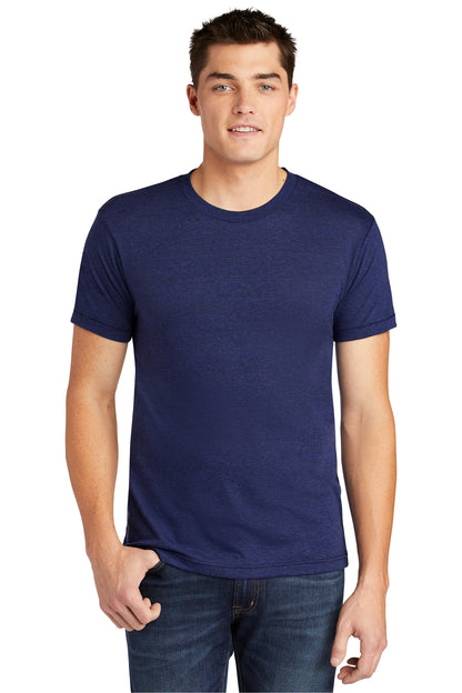 Front View of TriIndigo American Apparel Tri-Blend Short Sleeve Track T-Shirt TR401