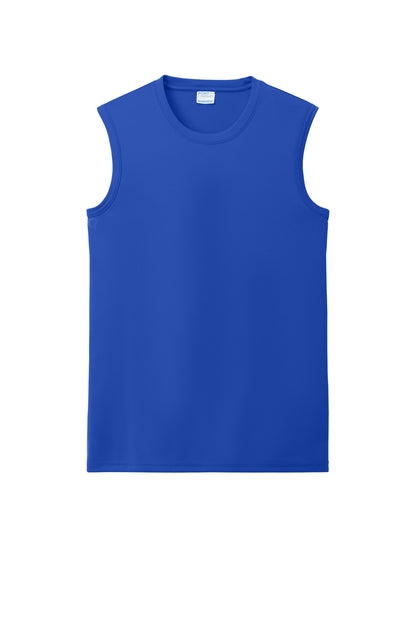 Front View of TrueRoyal Port & Company Performance Sleeveless Tee PC380SL
