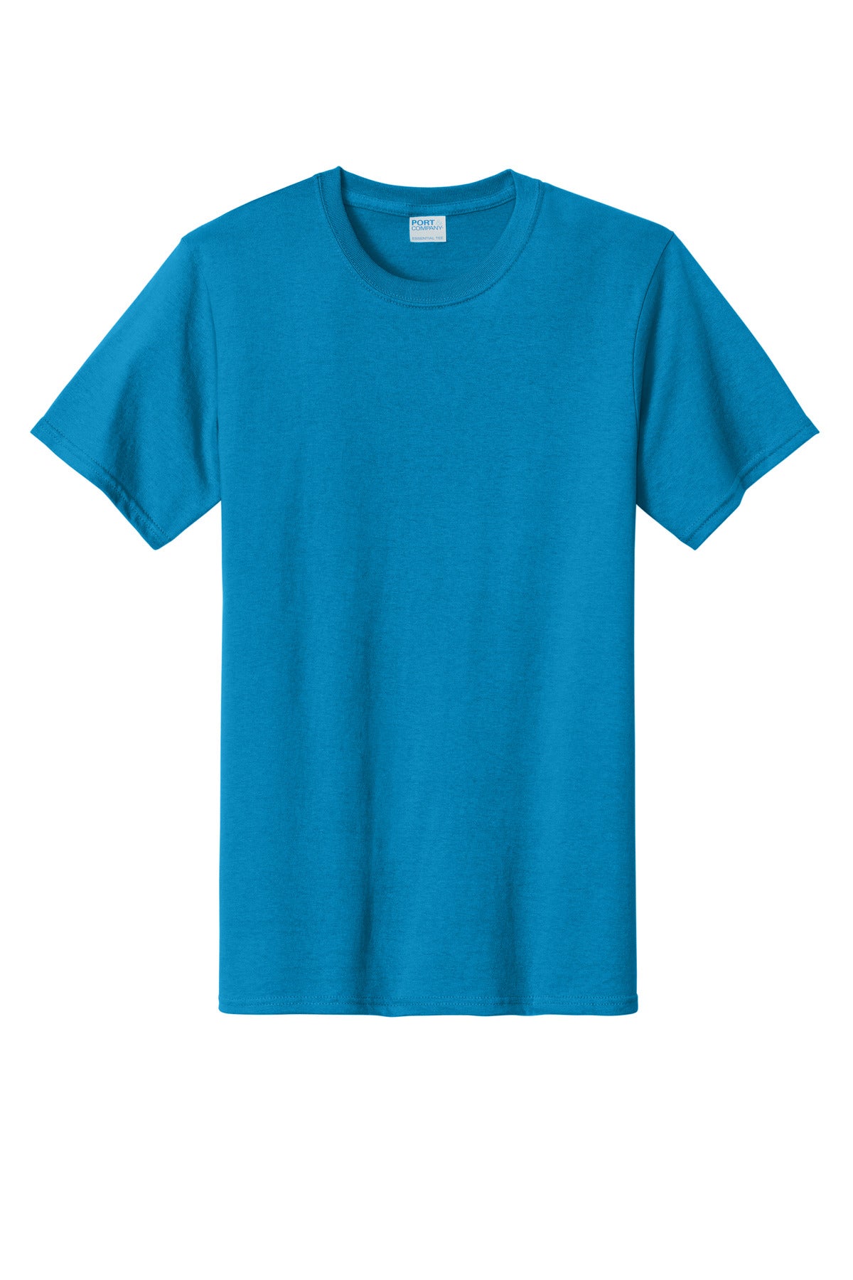 Front View of Turquoise Port & Company Tall Essential Tee. PC61T