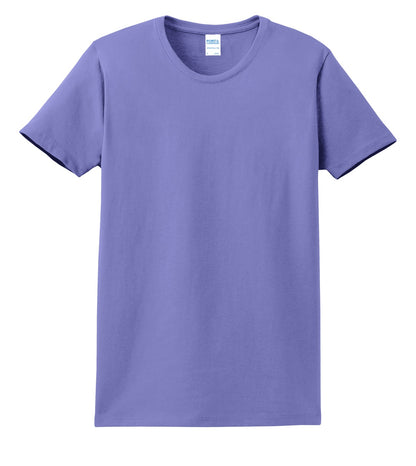 Front View of Violet Port & Company Women's Essential Tee. LPC61