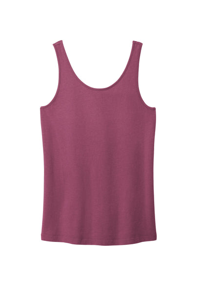 Front View of VtgRaspbry Port & Company Women's Beach Wash Garment-Dyed Tank LPC099TT