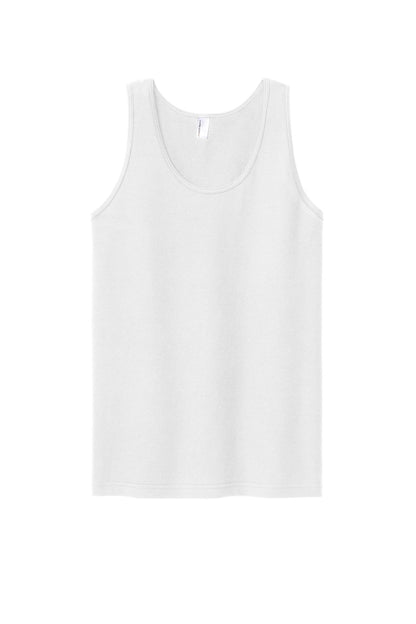 Front View of White American Apparel Fine Jersey Unisex Tank 2408