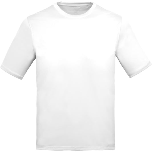 Front View of White DARA SS Tech Tee - Men's plain