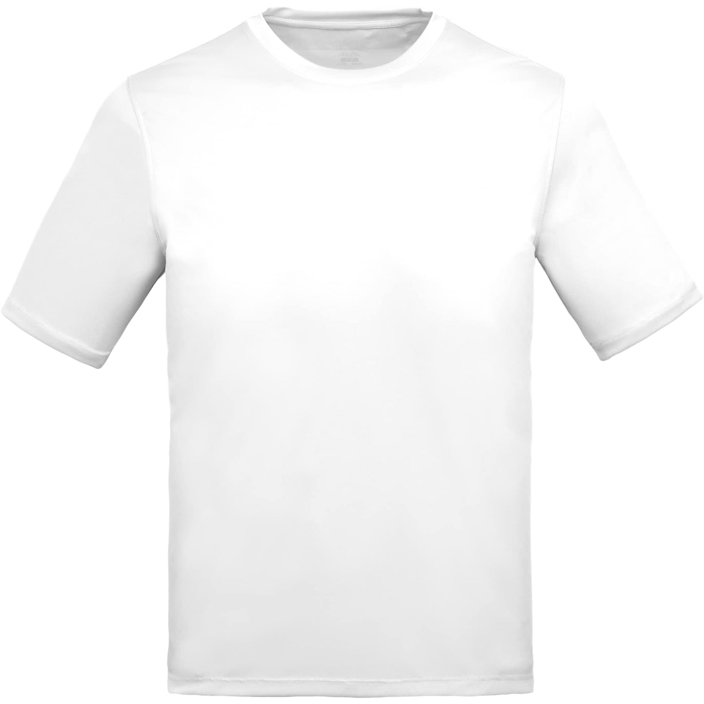 Front View of White DARA SS Tech Tee - Men's plain