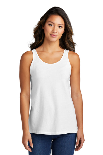 Front View of White Port & Company Women's Beach Wash Garment-Dyed Tank LPC099TT