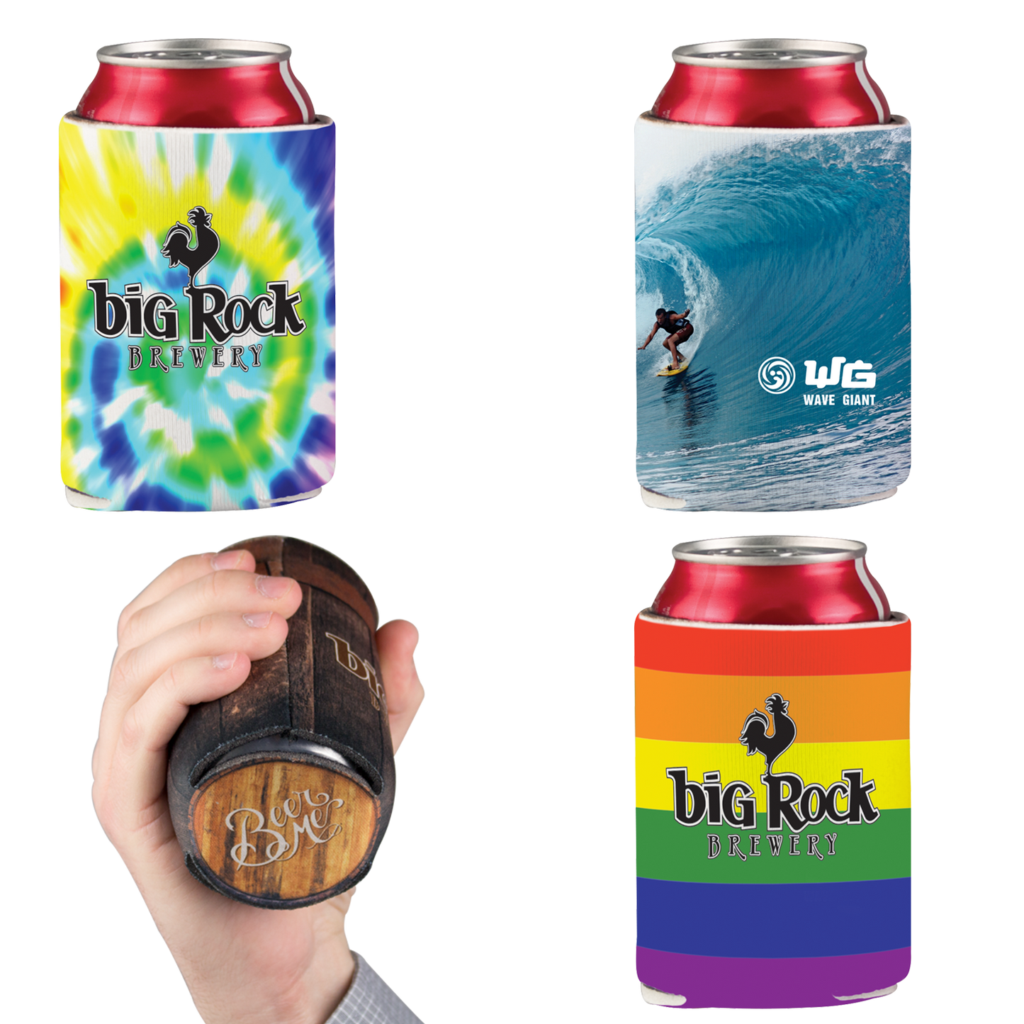 Rainbow Full Color Foam Can Cooler