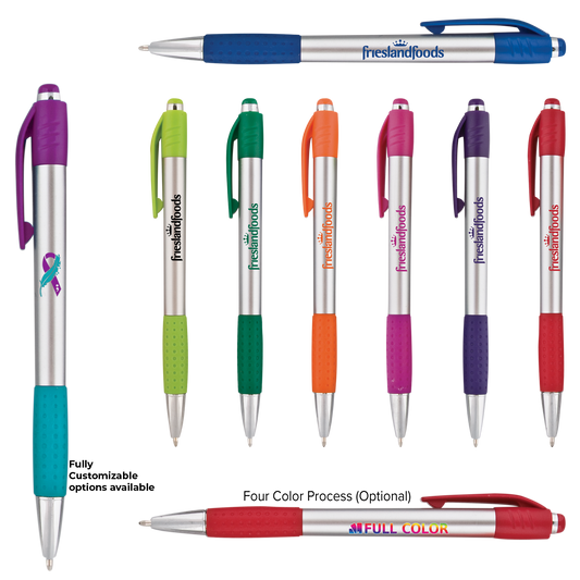 Blue Fusion Silver Gripper Pen