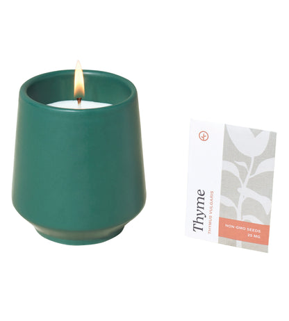 Dark Teal/Thyme Modern Sprout® Rooted Candle