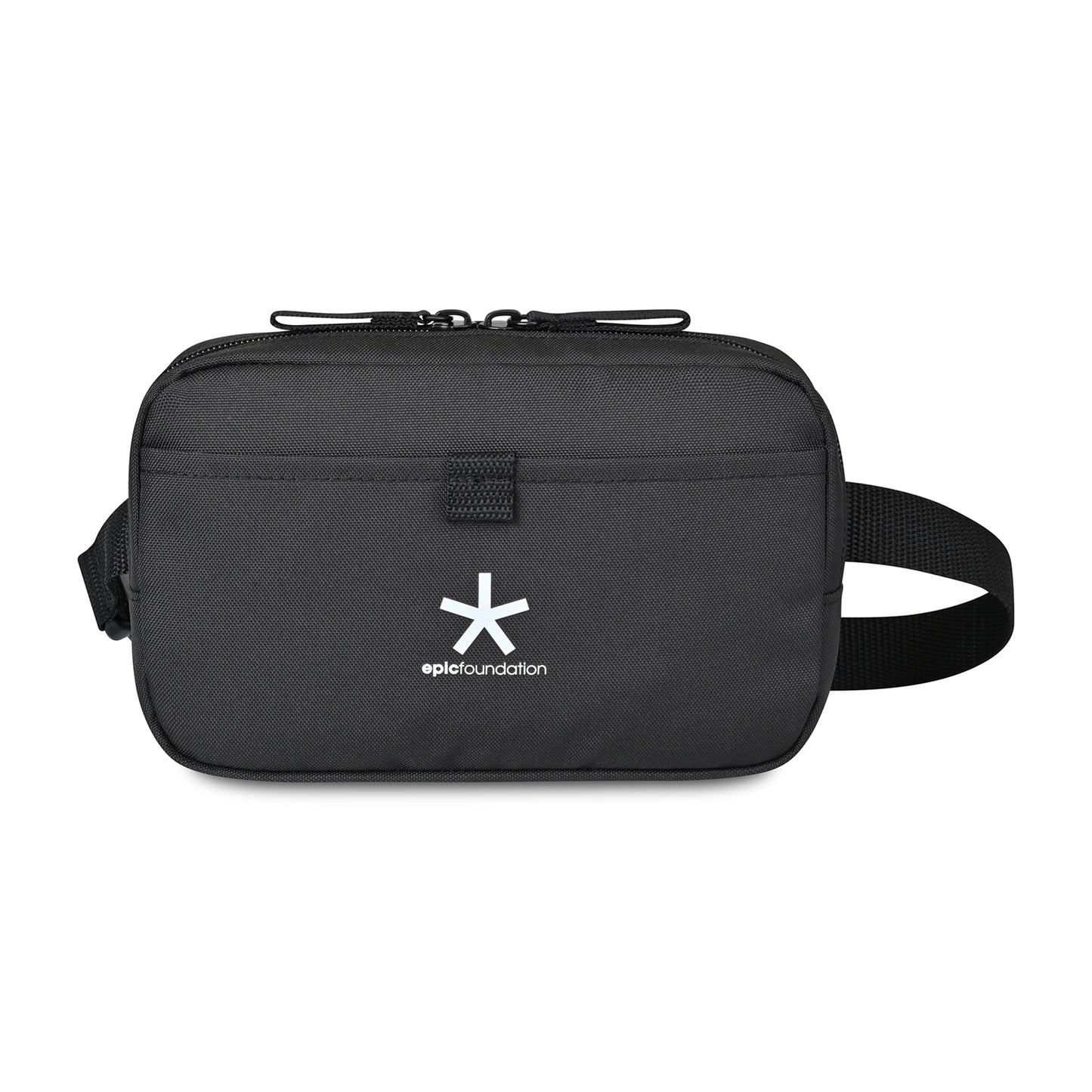 Black Repeat Recycled Poly Waist Pack