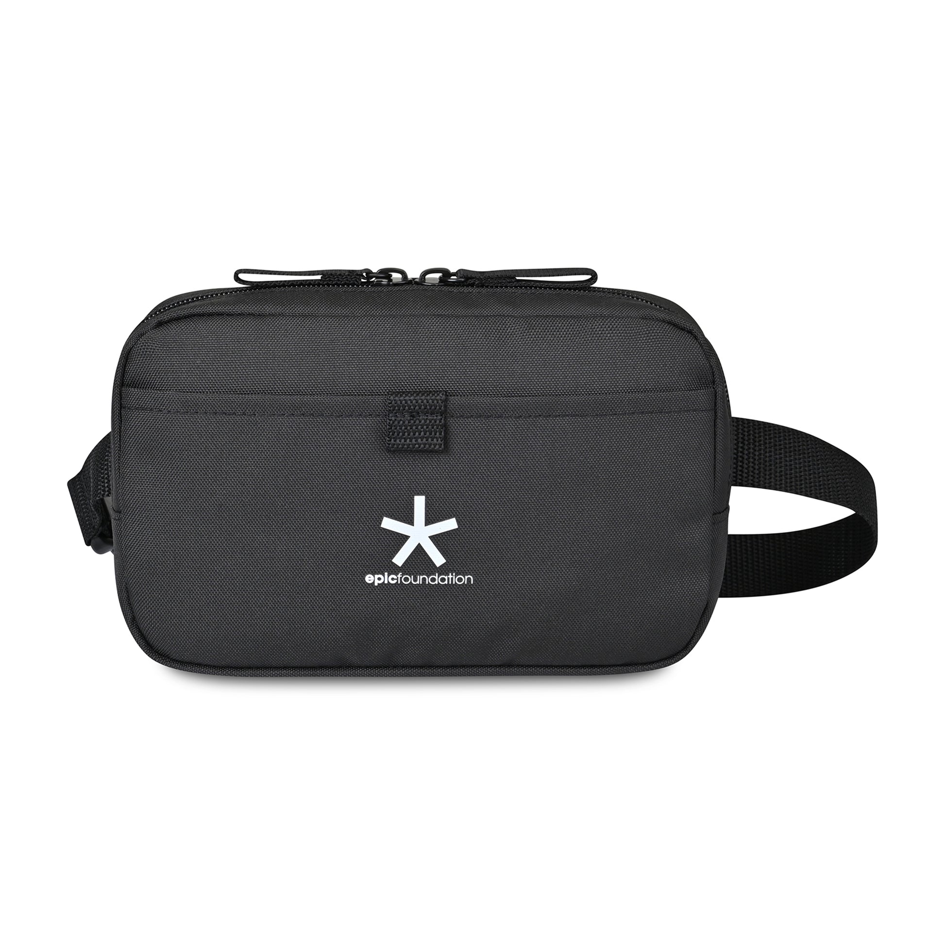 Black Repeat Recycled Poly Waist Pack