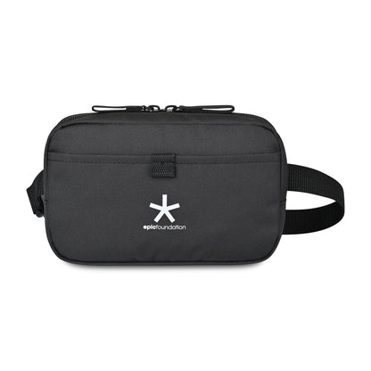 Black Repeat Recycled Poly Waist Pack