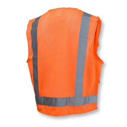 SV7 Surveyor Type R Class 2 Solid/Mesh Safety Vest - Green - Size 2X