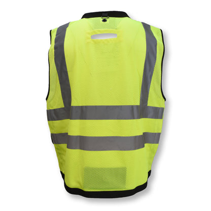 SV59ZT Heavy Duty Surveyor Tether Vest with Zipper - Green - Size 2X