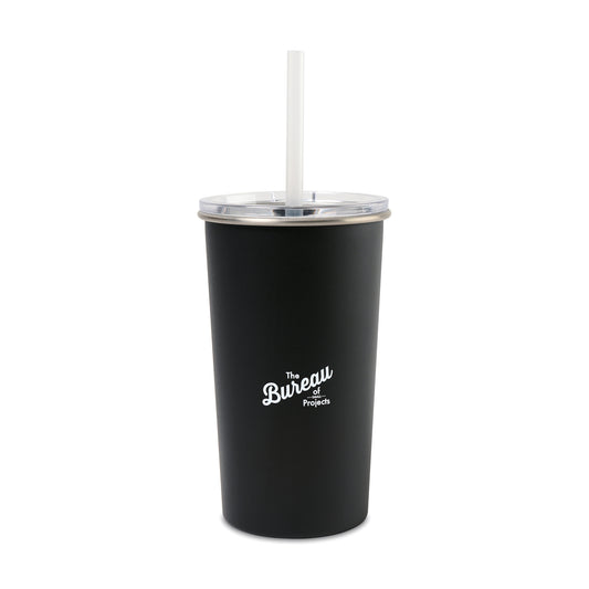 Black Arlo Classics Stainless Steel Tumbler with Straw - 20 Oz.