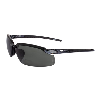 ES5 Bifocal Safety Eyewear - Crystal Brown Frame - HD Brown Lens - 1.5 Diopter