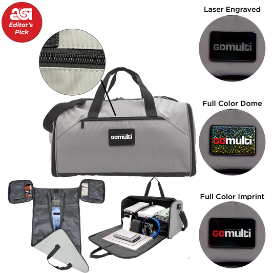 Grey Garment Duffle Bag