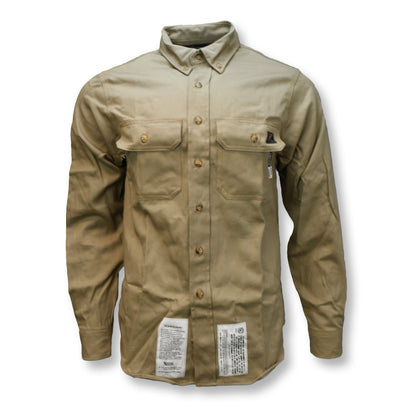 VI7SH 7 oz Indura® FR Shirt (CAT 2) - Khaki - Size 2X