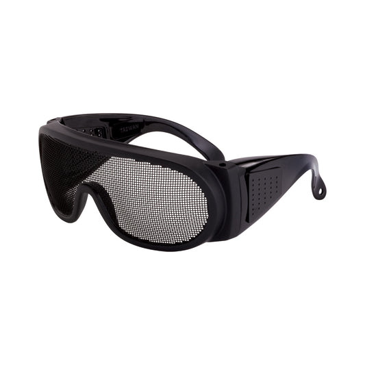 Wire Mesh Over the Glass Safety Eyewear - Black Frame - Wire Mesh Lens