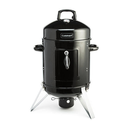 Black Cuisinart Outdoors® Vertical 16” Charcoal Smoker