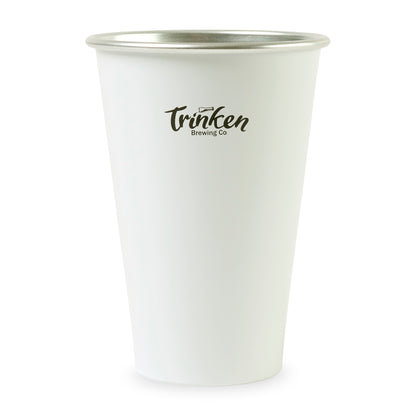 White Pre-Game Aluminum Stadium Cup - 18 Oz.