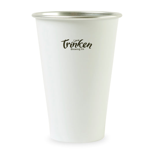 White Pre-Game Aluminum Stadium Cup - 18 Oz.