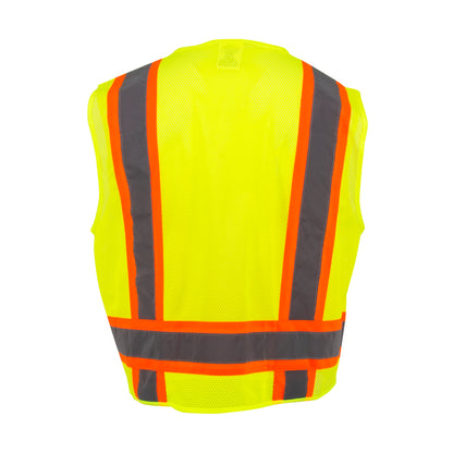 SV6 Two Tone Surveyor Type R Class 2 Mesh Safety Vest - Green - Size 2X