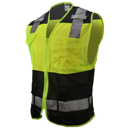 CSV6 Custom Type O Class 1 Safety Vest - Black - Size XL