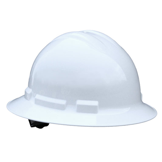 Quartz™ Full Brim 4 Point Pinlock Hard Hat - White