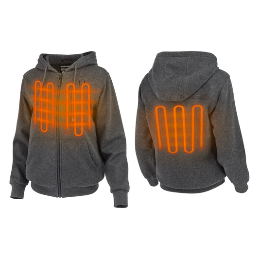 RHG-H301 Women's Heated Hoodie Kit with Battery - Heather Gray - Size 2X
