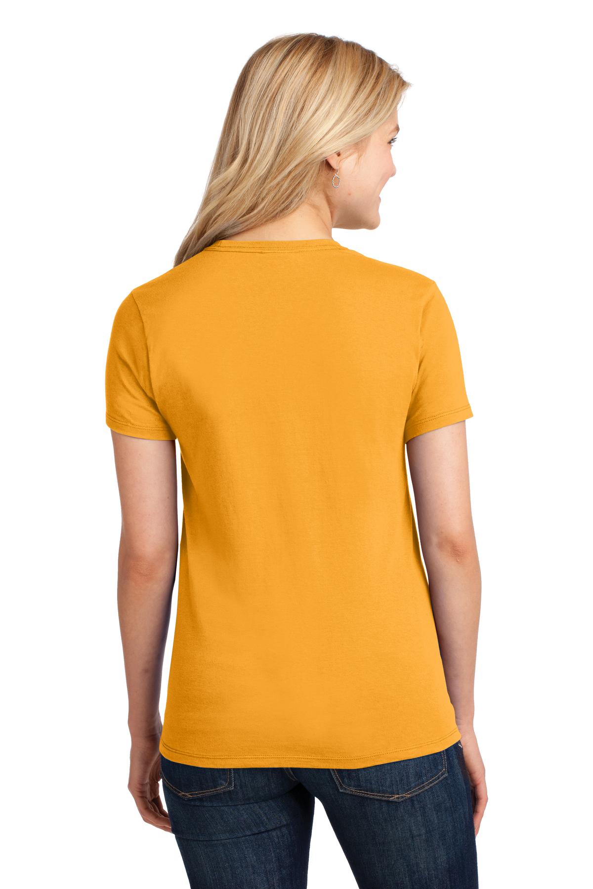 Gold Port & Company Women's Core Cotton Tee. LPC54