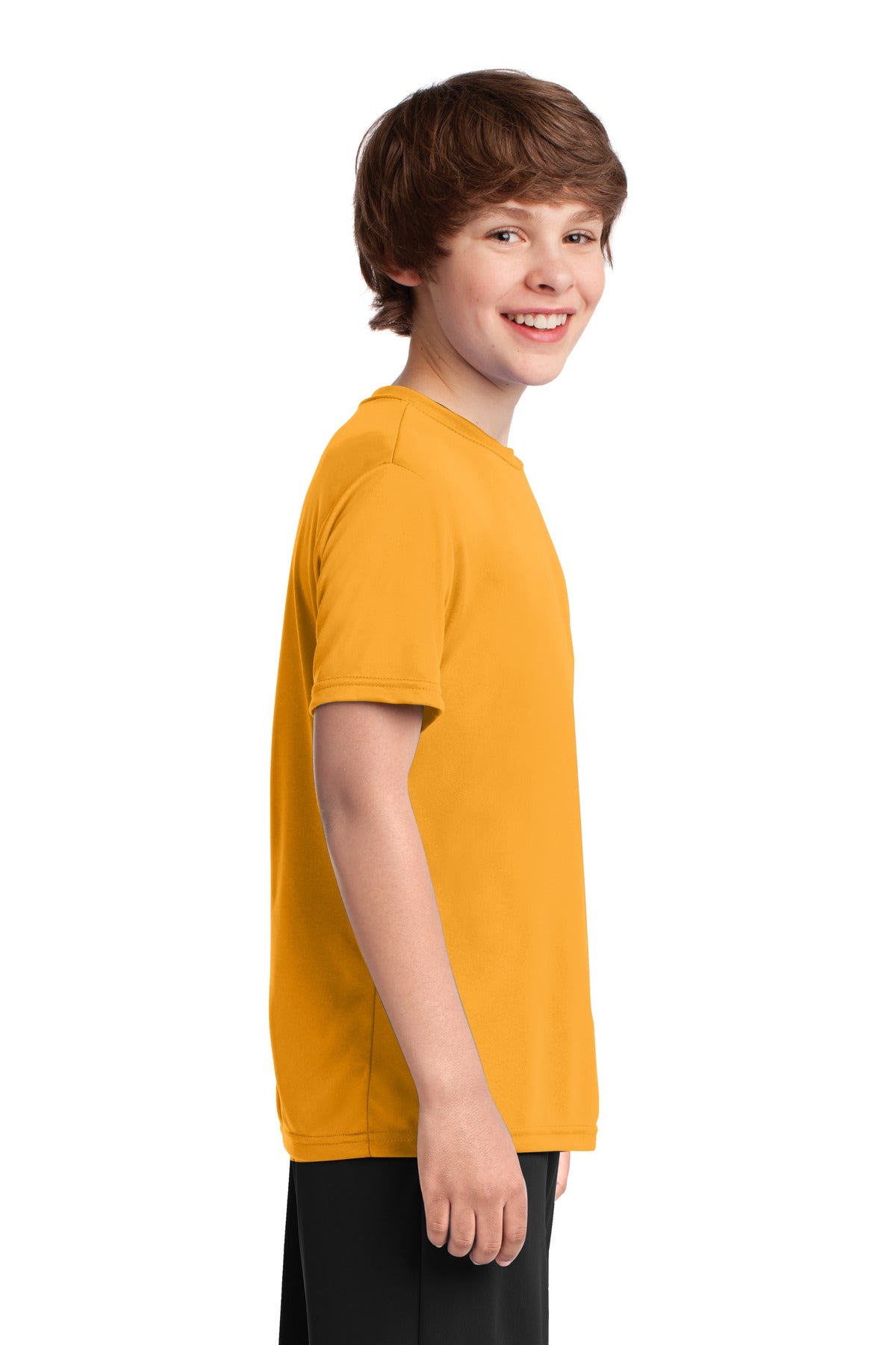 Gold Port & Company Youth Performance Tee. PC380Y