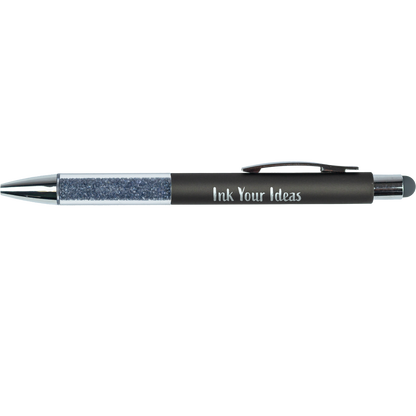 Recycled Glitter Grip Stylus Pen