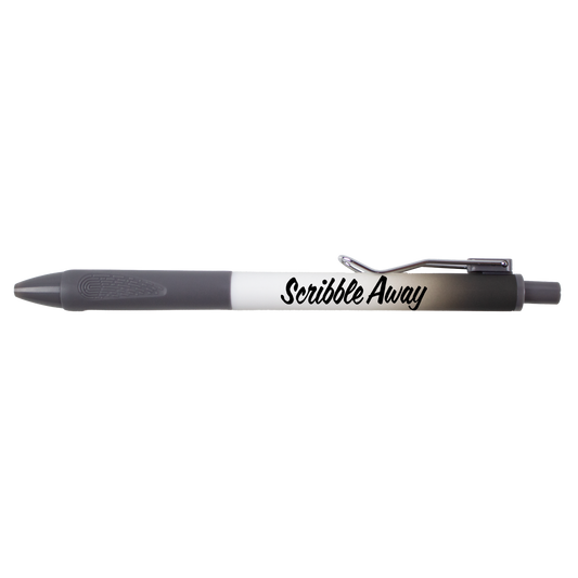 Recycled Ombre Pen with a Rubber Grip & Metal Clip