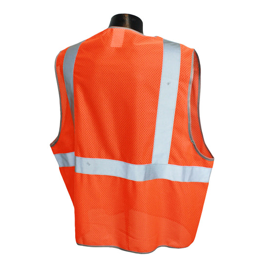 5ANSI-PC Type R Class 2 Safety Vest - 3.5oz Poly Mesh - Orange - Size 2X
